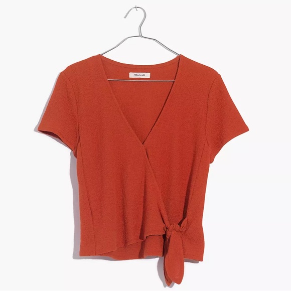 Madewell Tops - Madewell Texture & Thread Wrap Tie Top